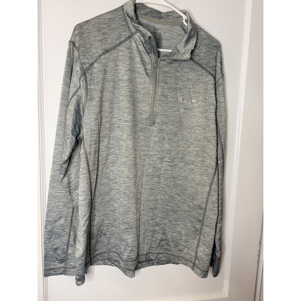 Vineyard Vines Mens Quarter Zip Pullover Gray Performance Long‎ Sleeve Shirt